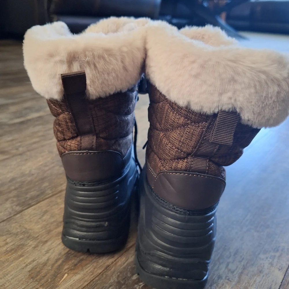 Hobibear Kids Brown and Black Winter Boots